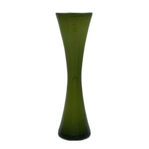 Vintage Mid Centrey Modern Moss Green Handblown Glass Vase